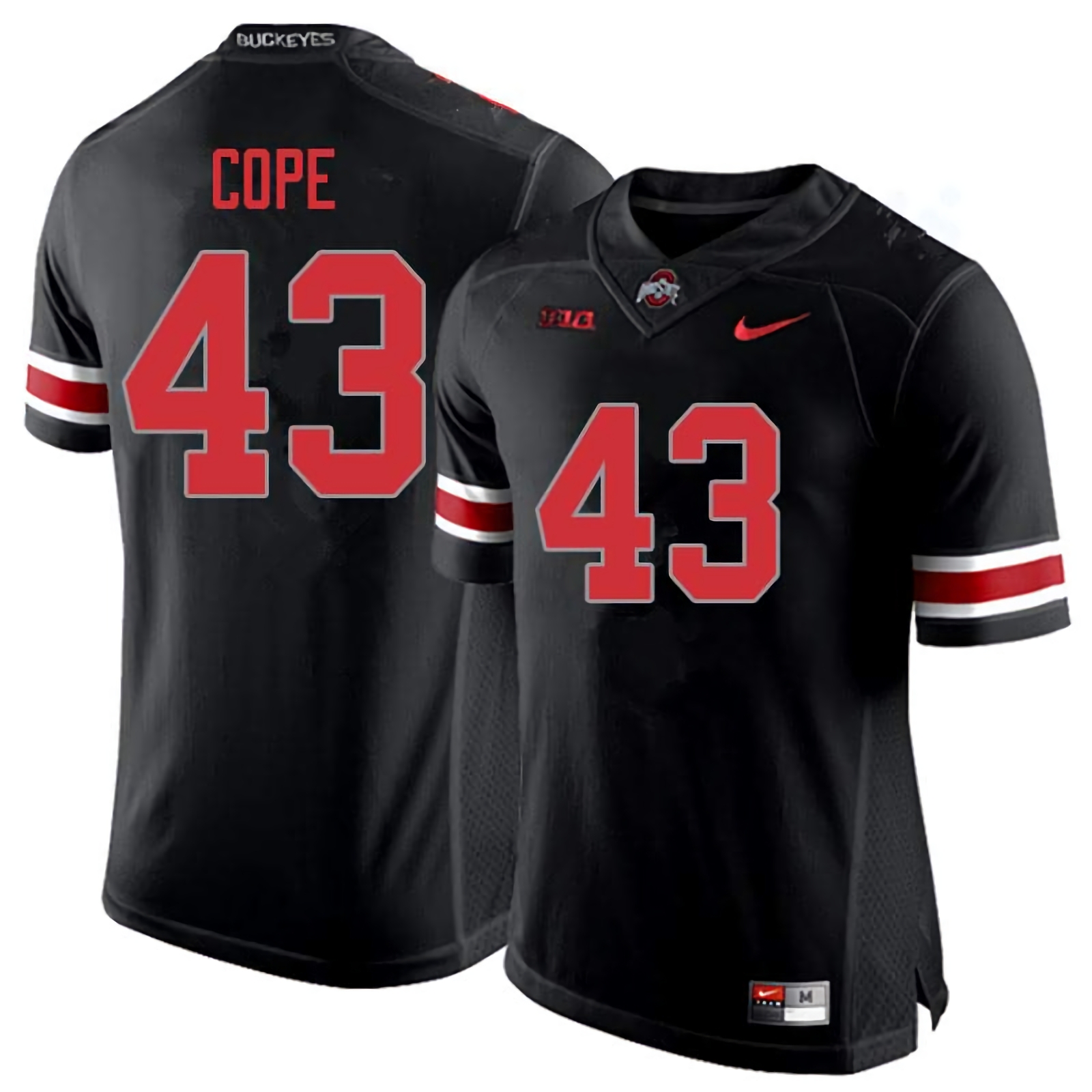 Robert Cope Ohio State Buckeyes Men's NCAA #43 Nike Blackout College Stitched Football Jersey BUO2656AF